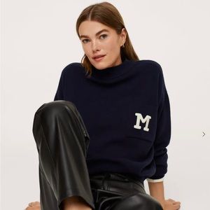 Mango Navy Blue Sweater